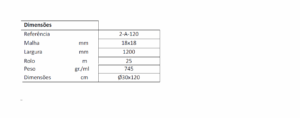 rede plastica 2A120